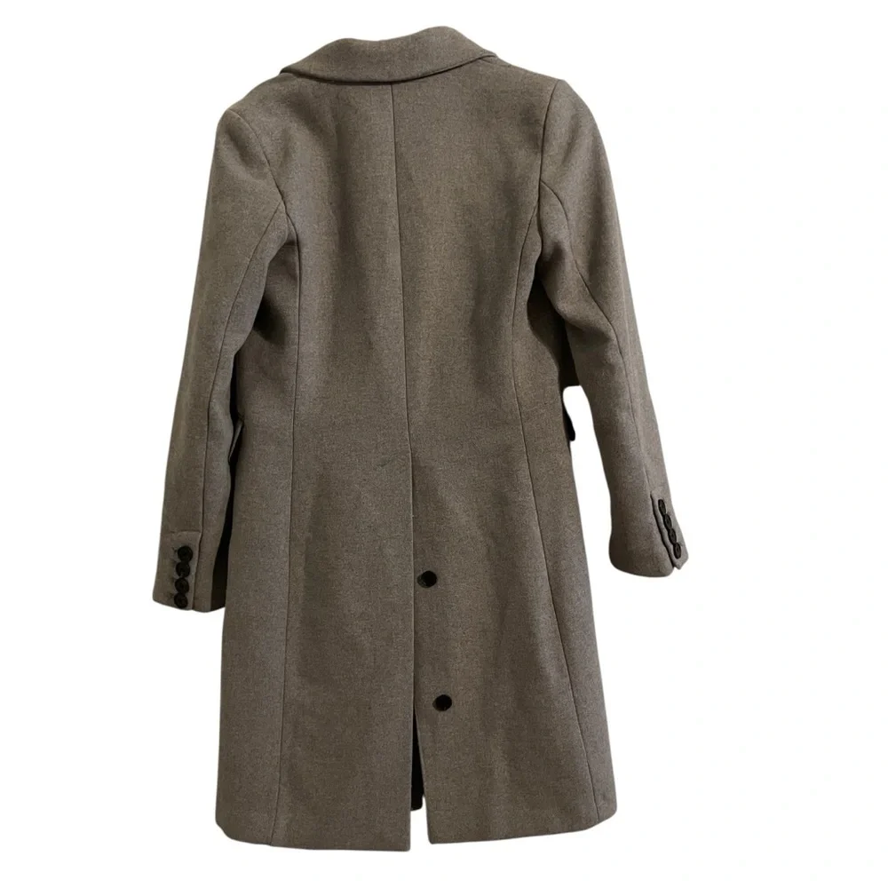 MANGO Wool Blend Classic Gray Long Coat Size Extra Small